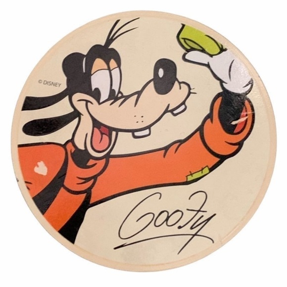 Walt Disney Goofy Set: Vintage Applause 11” Plush Hand Puppet & Ceramic Coaster - Picture 3 of 15